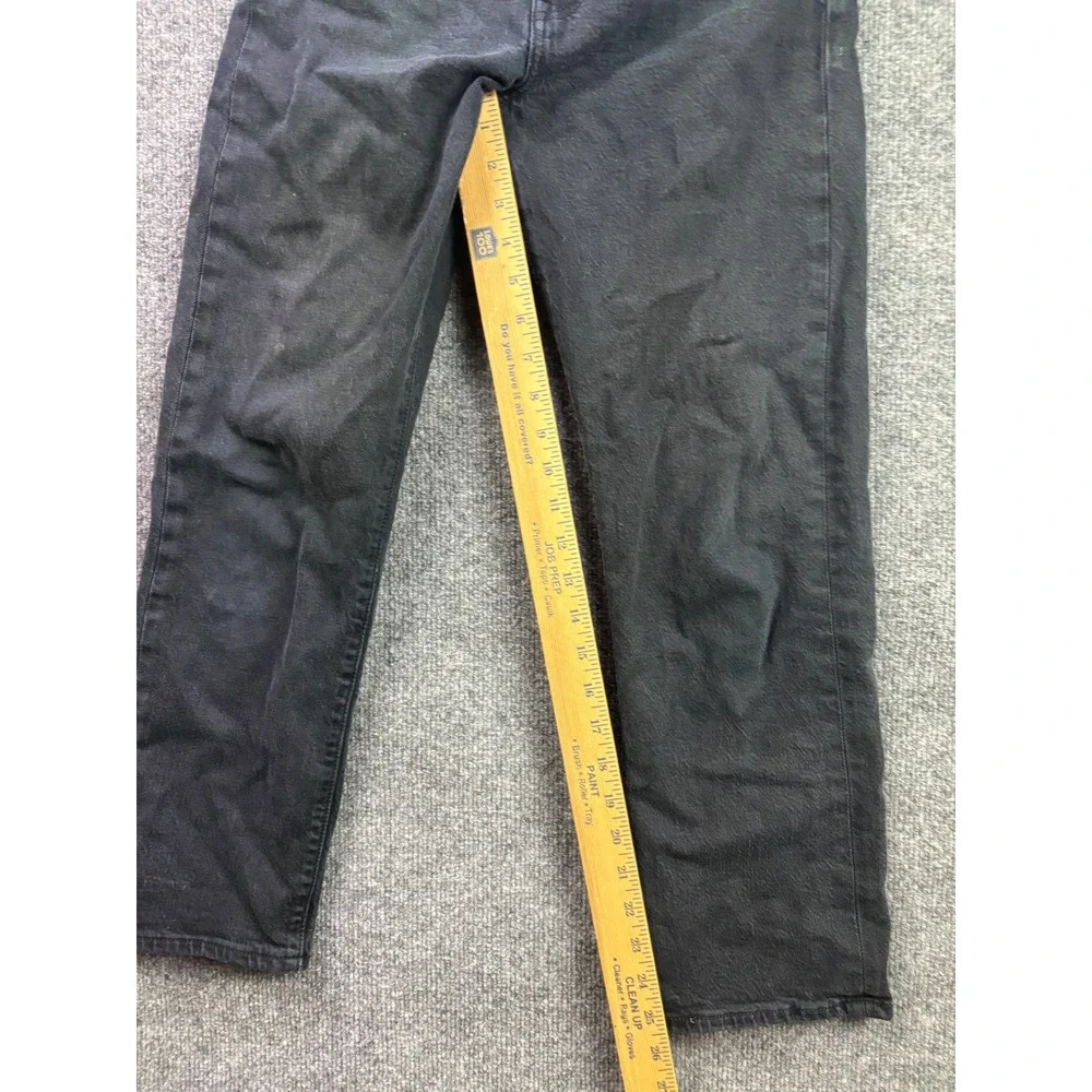Levi's Wedgie Straight Jeans Womens 26 Black High Rise Button Fly Denim Pants